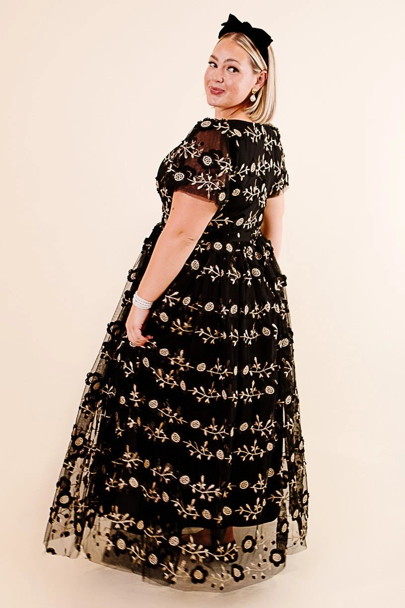 Athena Dress in Black - FINAL SALE Athena Dress In Black - FINAL SALE -Ivy City Co Noir Collection 110 688440