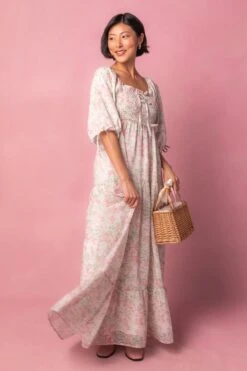 Nora Dress In Spring Watercolor -Ivy City Co NoraWatercolor Studio Easter24 01 598552