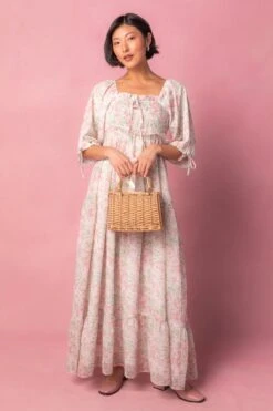 Nora Dress In Spring Watercolor -Ivy City Co NoraWatercolor Studio Easter24 02 840989