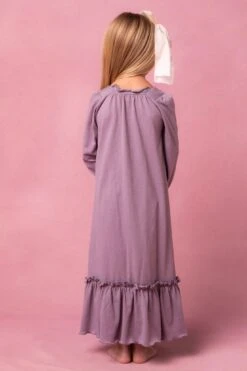 Mini Petra Long Sleeve Night Dress In Purple -Ivy City Co PetraLong Studio Spring2 4
