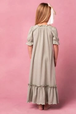 Mini Petra Short Sleeve Night Dress In Green -Ivy City Co PetraShort Studio Spring2