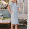 Mini Reese Shift Dress In Periwinkle Blue -Ivy City Co Reese CAgradens Easter24 4 581961