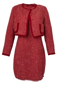 Reese Dress In Red - FINAL SALE -Ivy City Co ReeseDressRedTweed