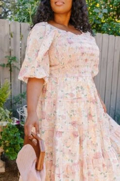 Roselyn Dress In Pastel Floral -Ivy City Co Roselyn Pastel CAGardens 27 EASTER1
