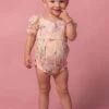 Baby Roselyn Romper In Pastel Floral -Ivy City Co Roselyn Studio Easter24 1 373538