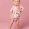 Baby Roselyn Romper In Pink -Ivy City Co RoselynPink Studio 2