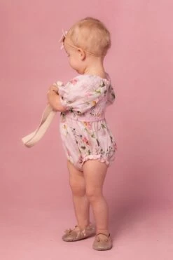 Baby Roselyn Romper In Pink -Ivy City Co RoselynPink Studio 6