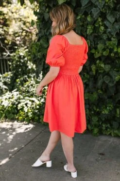 Sage Dress In Coral - FINAL SALE -Ivy City Co SageinCoral StGeorge SS23 48 553859