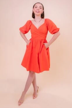 Sage Dress In Coral - FINAL SALE -Ivy City Co SageinCoral Studio SS23 06 263398