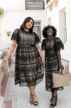 Sicily Dress With Flutter Sleeves In Black - FINAL SALE -Ivy City Co Sicily Black Flutter 10 658360