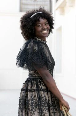 Sicily Dress With Flutter Sleeves In Black - FINAL SALE -Ivy City Co Sicily Black Flutter 9 220600