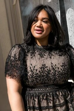 Sicily Dress With Flutter Sleeves In Black - FINAL SALE -Ivy City Co Sicily Black Flutter Plus 1 580637