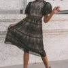Sicily Dress With Flutter Sleeves In Black - FINAL SALE -Ivy City Co SicilyFlutterBlack Capitol N23 19 545094