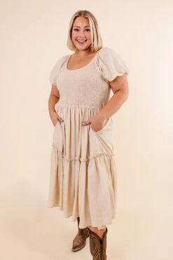 Sienna Dress In Cream - FINAL SALE -Ivy City Co SiennaCream Studio F23 01 213570