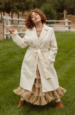 Sloane Coat In Cream - FINAL SALE -Ivy City Co SloaneCream QuietMeadows F23 10 273757
