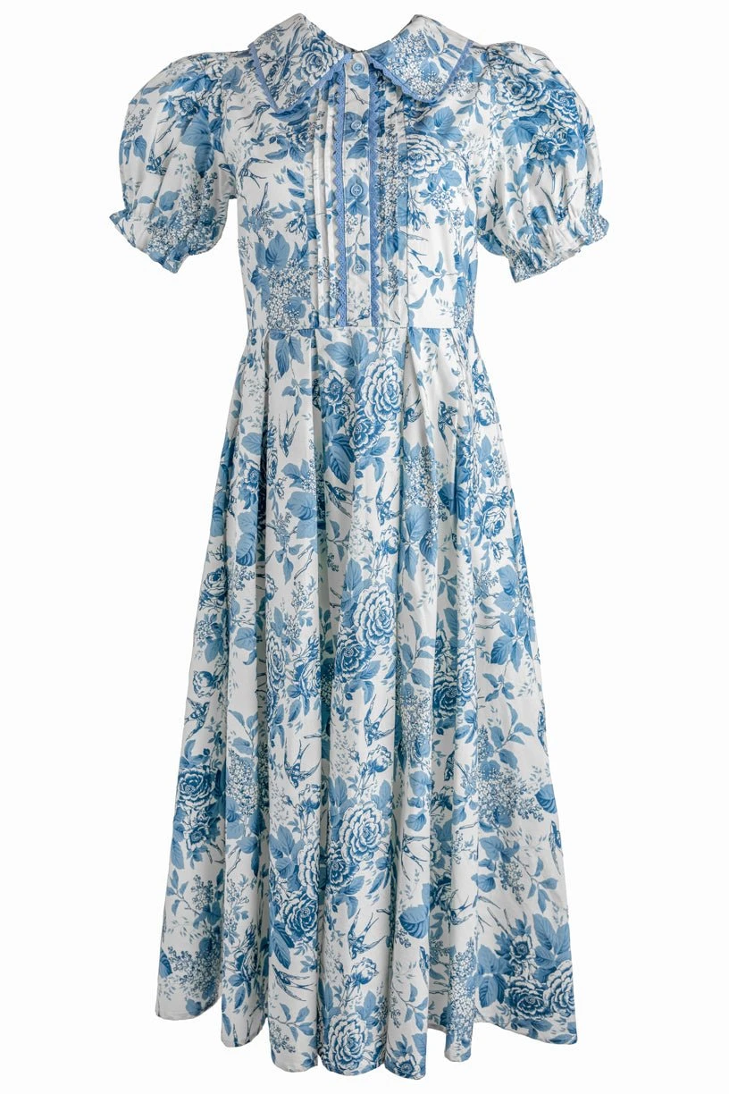 Sophia Dress Sophia Dress -Ivy City Co SophiaBlueToile front 626546