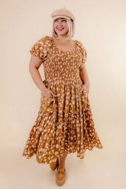 Sienna Dress In Brown Floral -Ivy City Co Studio F23 01 997209
