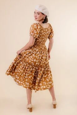 Sienna Dress In Brown Floral -Ivy City Co Studio F23 36 233172