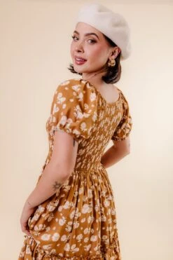 Sienna Dress In Brown Floral -Ivy City Co Studio F23 37 646130