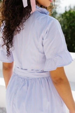 Sutton Dress In Pinstripe -Ivy City Co SuttonDressPinstripe Summer1 CAPoolhouse 8