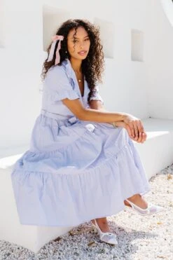 Sutton Dress In Pinstripe -Ivy City Co SuttonStripe 6