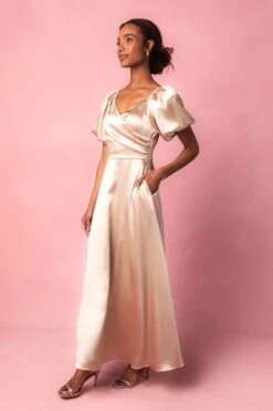 Tessie Dress In Champagne -Ivy City Co TessieChampagne2 665520