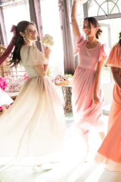 Abbie Dress In Champagne -Ivy City Co WEB BRIDESMAID 2