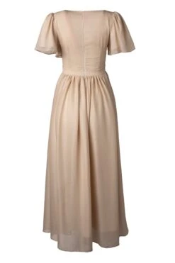Abbie Dress In Champagne -Ivy City Co abbie champagne back 783886
