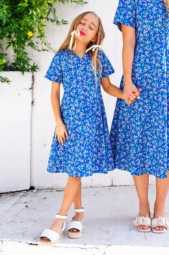 Mini Allie Dress In Royal Blue -Ivy City Co allieblue 06