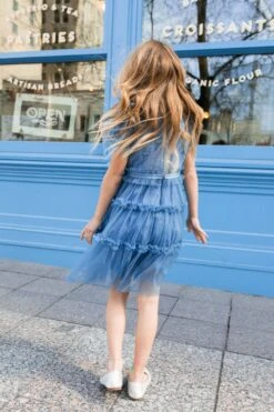 Mini Anastasia Dress In Tufts Blue - FINAL SALE -Ivy City Co anastasia momandme 0092