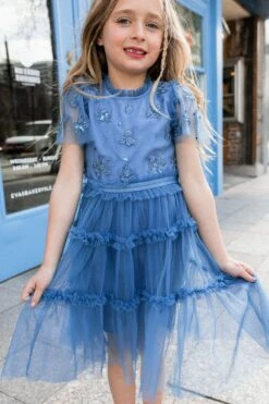 Mini Anastasia Dress In Tufts Blue - FINAL SALE -Ivy City Co anastasia momandme 0102