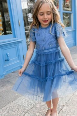 Mini Anastasia Dress In Tufts Blue - FINAL SALE -Ivy City Co anastasia momandme 0105