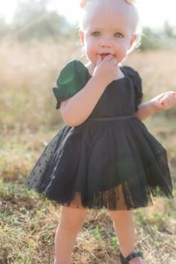 Baby Ballerina Dress Set In Black