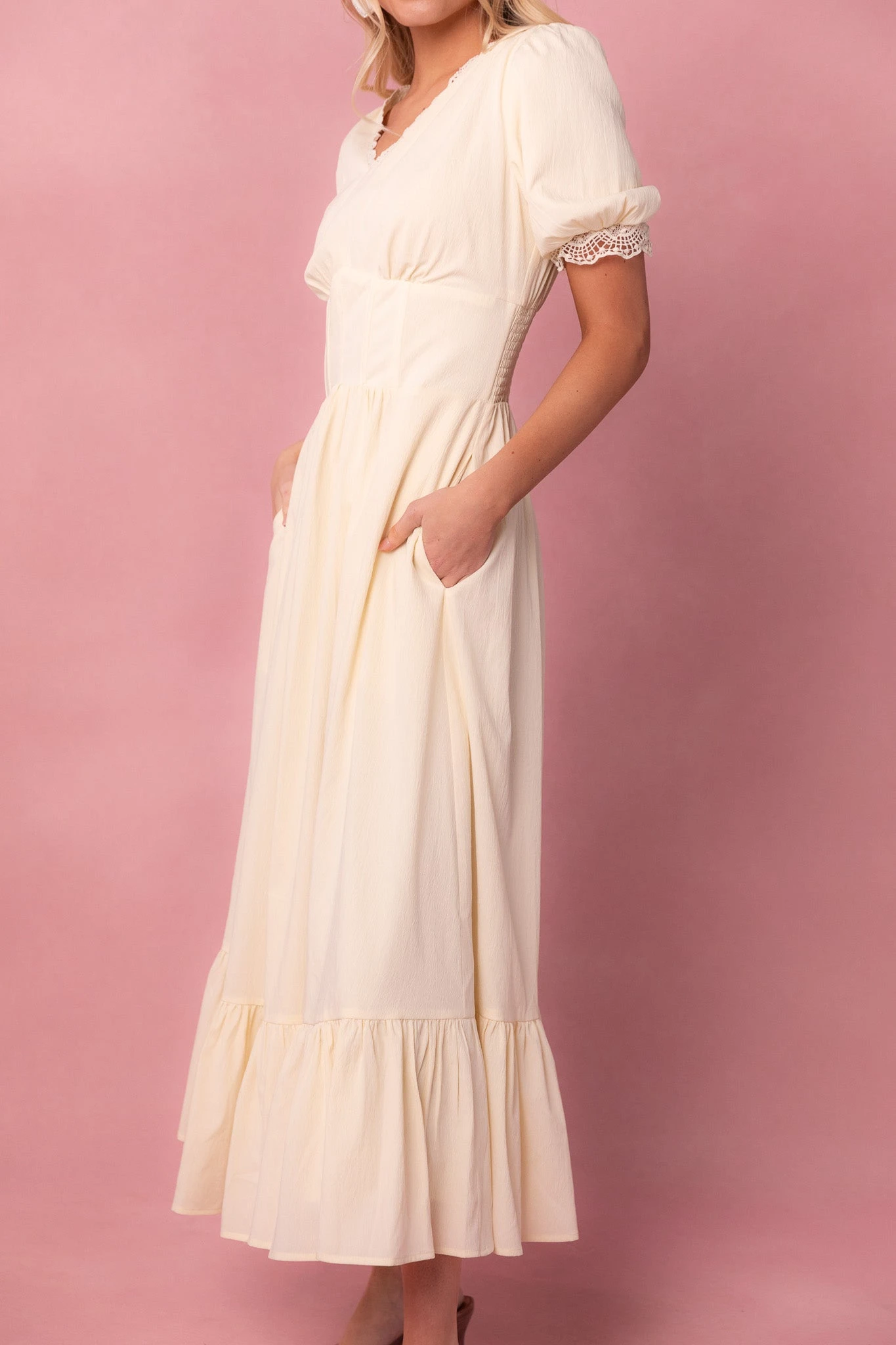 Brooke Dress in Ivory Brooke Dress In Ivory -Ivy City Co brooke ivory 6