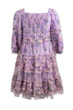 Mini Catherine Dress In Lavender -Ivy City Co catherinelavender mini back 488679