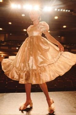 Coco Dress In Gold - FINAL SALE -Ivy City Co cocogoldfix 3 813333