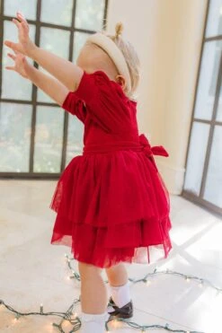 Baby Cosette Dress Set In Red - FINAL SALE -Ivy City Co cosette red baby 3 817286