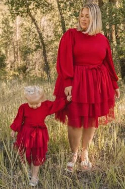 Short Cosette Dress In Red - FINAL SALE -Ivy City Co cosetteshortred 19 118545