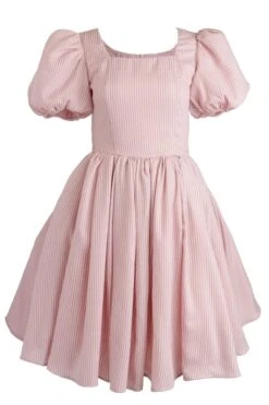 Cupcake Dress In Pink Stripe -Ivy City Co cupcake pinkstripe front 972868