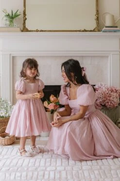 Cupcake Dress In Pink Stripe -Ivy City Co cupcakepink 4 344834