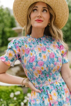 Delia Dress In Blue -Ivy City Co delia blue 06