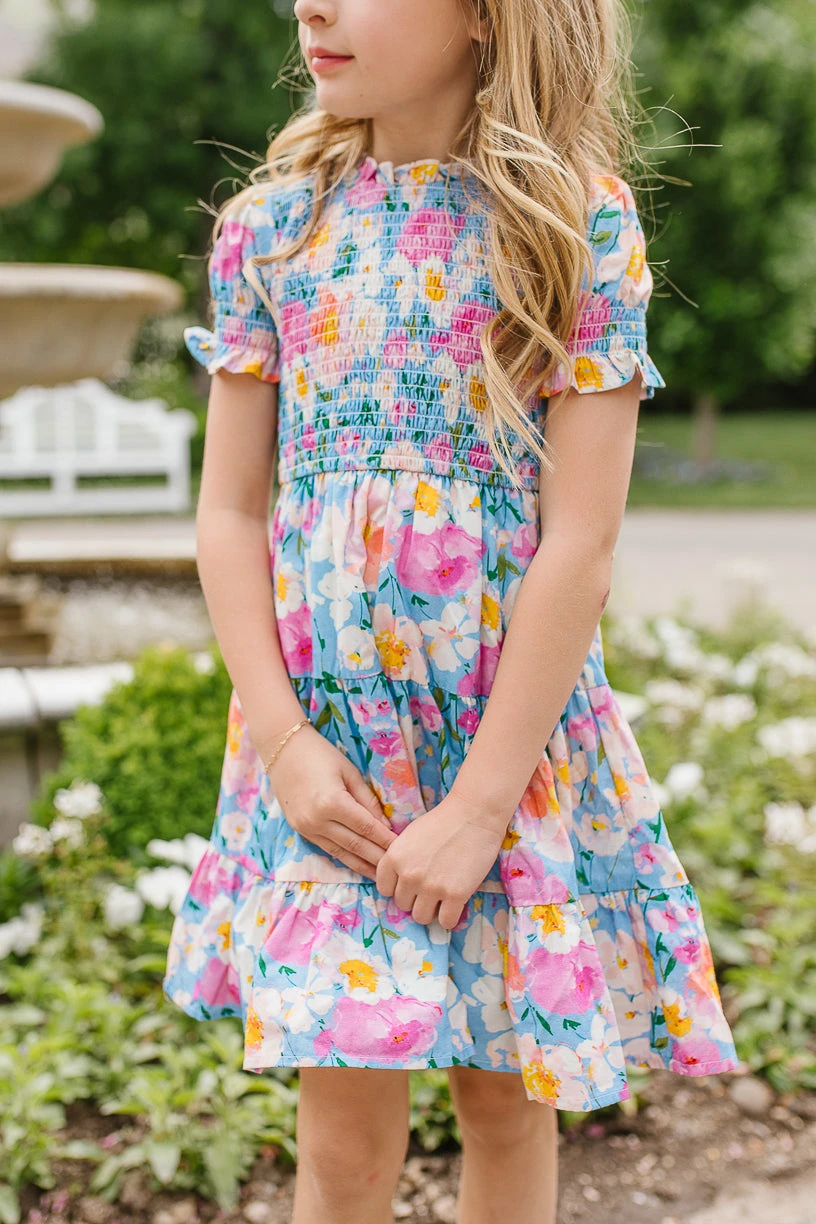 Mini Delia Dress in Blue Mini Delia Dress In Blue -Ivy City Co delia blue 15