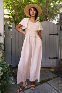 Indie Jumpsuit In Lavender Gingham -Ivy City Co easter2 49