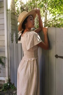 Indie Jumpsuit In Lavender Gingham -Ivy City Co easter2 51