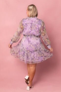 Eleanor Dress In Purple Floral - FINAL SALE 6 Eleanor Dress In Purple Floral - FINAL SALE -Ivy City Co eleanor purple 4 890556
