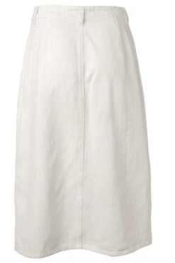Emma Denim Skirt In White -Ivy City Co emmaskirt back
