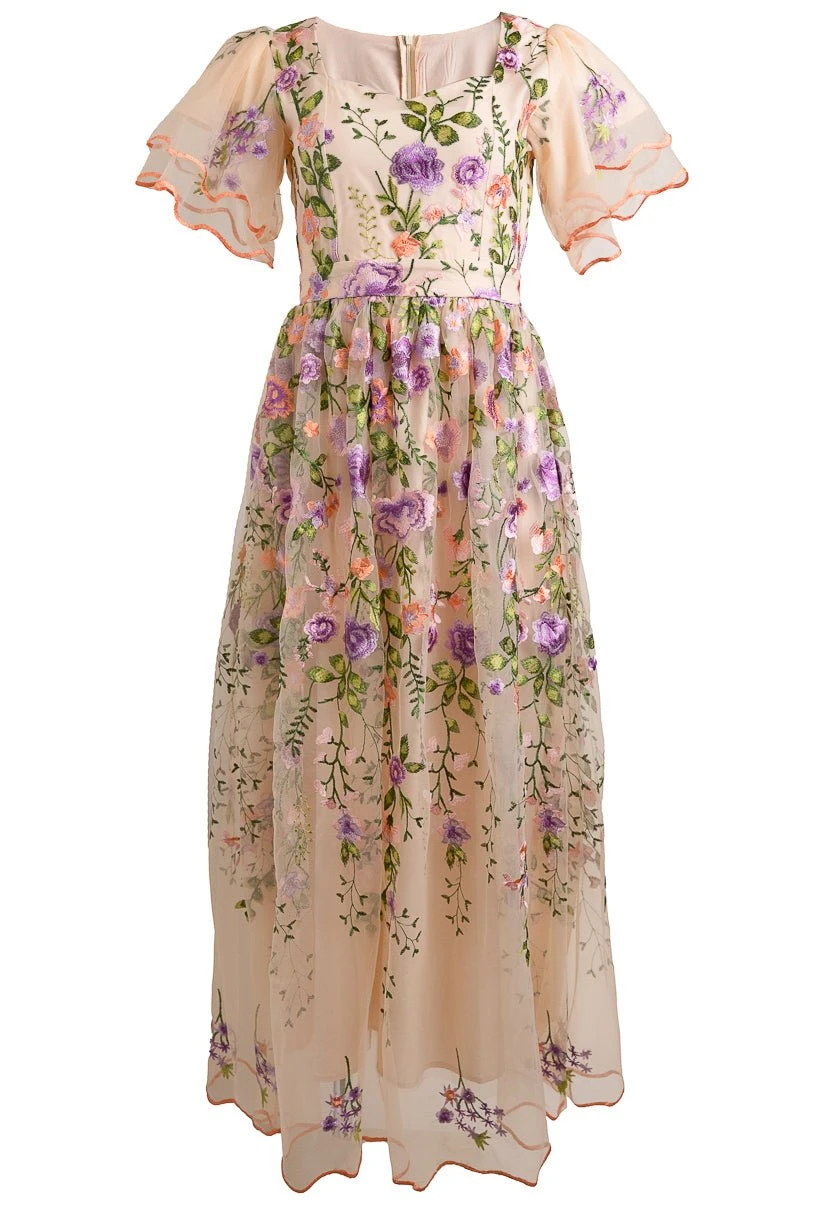 Flora Dress in Pastels Flora Dress In Pastels -Ivy City Co flora ghost 1 303679
