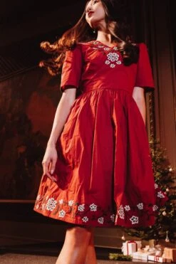 Heidi Dress In Maroon - FINAL SALE -Ivy City Co heidi 3 680588