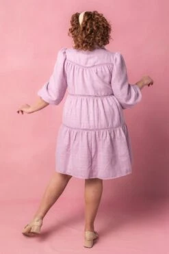 Jojo Dress In Purple Tweed -Ivy City Co jojopurple studio easter24 4 828097