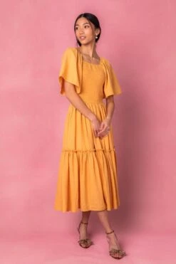 Lennon Dress In Mustard -Ivy City Co lennone studio 02 748984